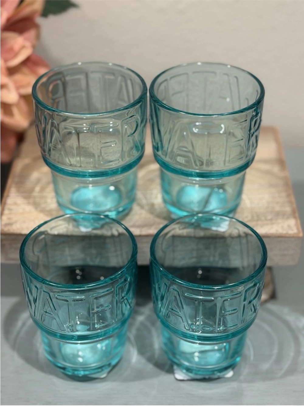La Rochere Boston Water Tumbler Green Set Of 4. Made In France